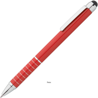 Červené aluminiové pero se stylusem