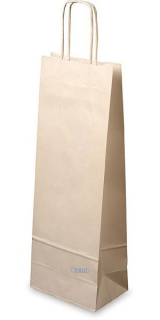 Papírová taška 15x8x40 cm, kroucená šňůra, bílá