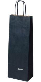 Papírová taška 15x8x40 cm, kroucená šňůra, modrá