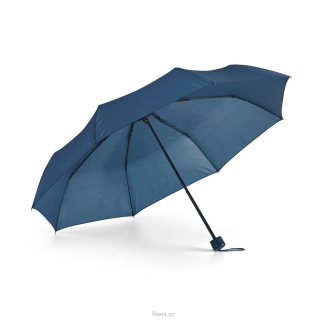 Skládací deštník z polyesteru 190T, třídílný s manuálním otvíráním,námořní modrá