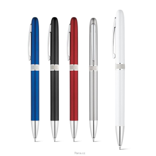 Kuličkové pero s kovovým klipem a ozdobným proužkem, barva dle výběru