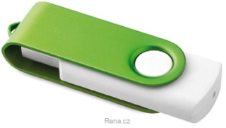 Rotoflash zeleno-bílý rotační USB flash disk 8GB, balení 100ks, s potiskem loga