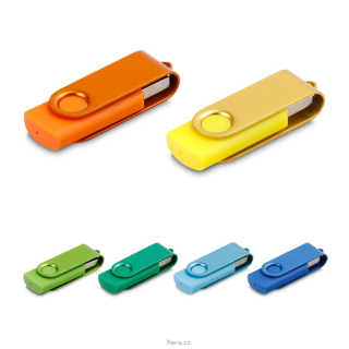 USB flash disk 8GB s pogumovaným povrchem, 1 ks, výběr barvy, možnost potisku