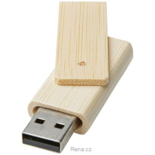 USB flash disk 8GB s bambusovým povrchem, 1 ks, možnost potisku