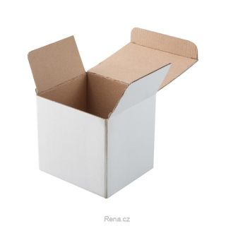 Krabička na hrnek o objemu 0,3l, bílá papírová