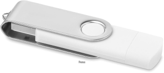 OTG Twister flash disk 8 GB s micro USB, bílý, 100 ks, vlastní potisk