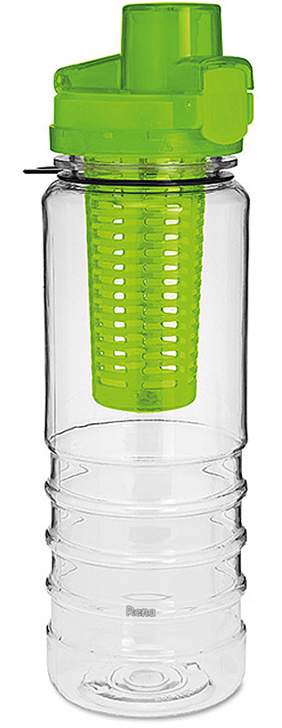 Limetková plastová láhev s vložkou na ovoce,700 ml