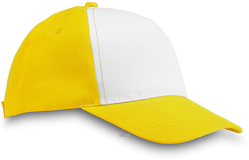 Pětidílná baseballová čepice, žlutá