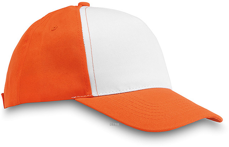 Pětidílná baseballová čepice, oranžová