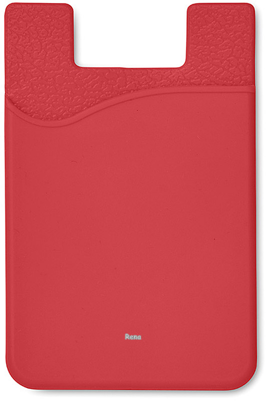 Červená silikonová kapsa na karty