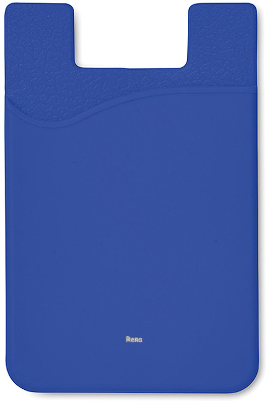 Modrá silikonová kapsa na karty