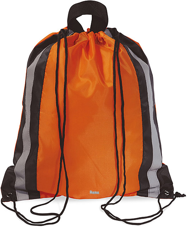 Oranžový batoh s reflexními pruhy