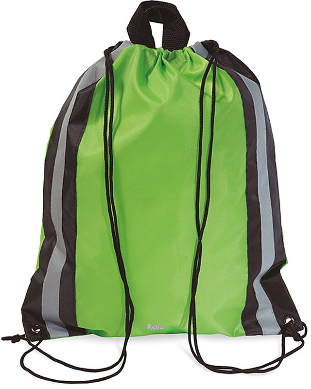 Limetkový batoh s reflexními pruhy