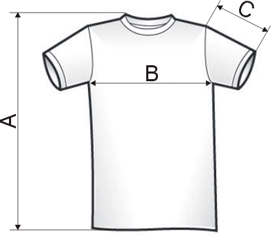 Velikostní tabulka triček