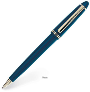 Modré kuličkové pero se zlatými doplňky