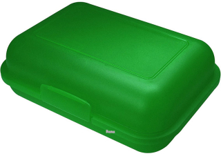 Zelený plastový menší svačinový box