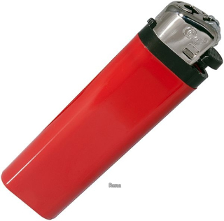 Červený jednorázový kamínkový zapalovač