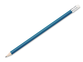 Dřevěná HB tužka s gumou modrá
