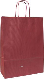 Papírová taška vínová 23x10x32 cm, kroucená šňůra