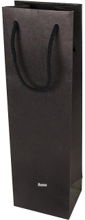Papírová taška 12x9x40 cm, textilní šňůra, černá
